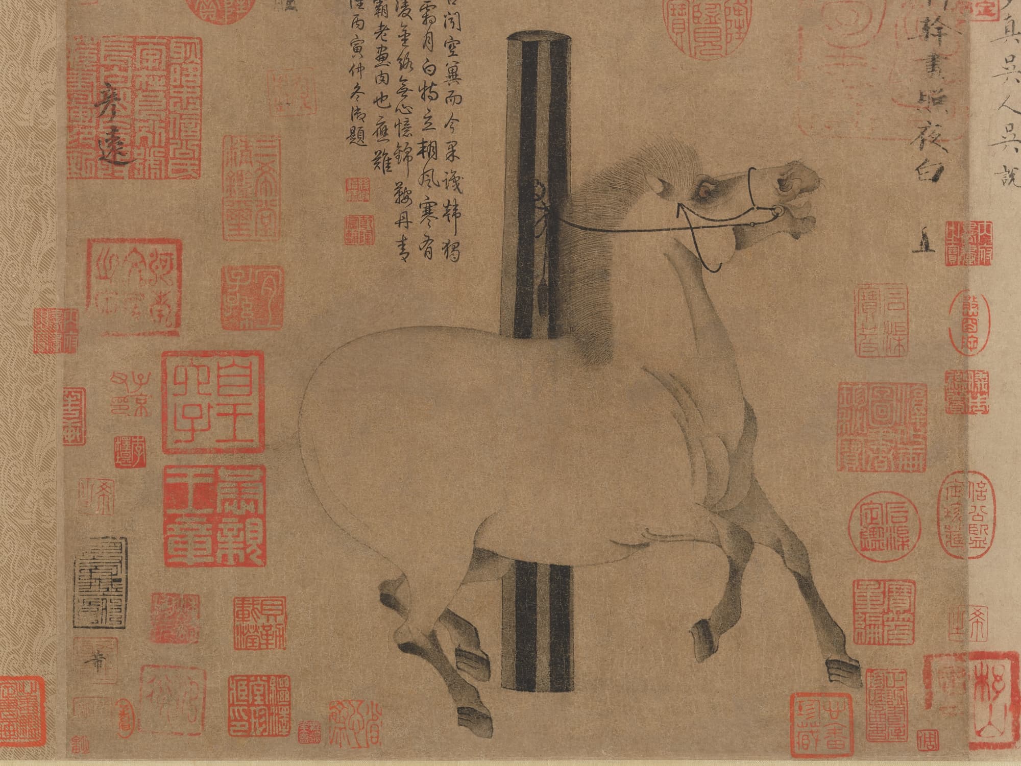 照夜白圖，唐代韓幹，大都會博物館藏